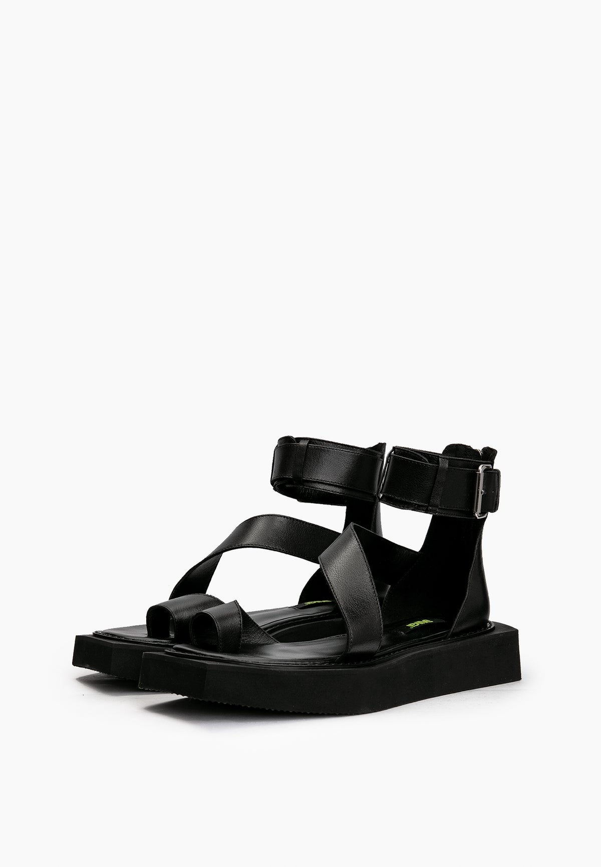 Black Cross Sandals