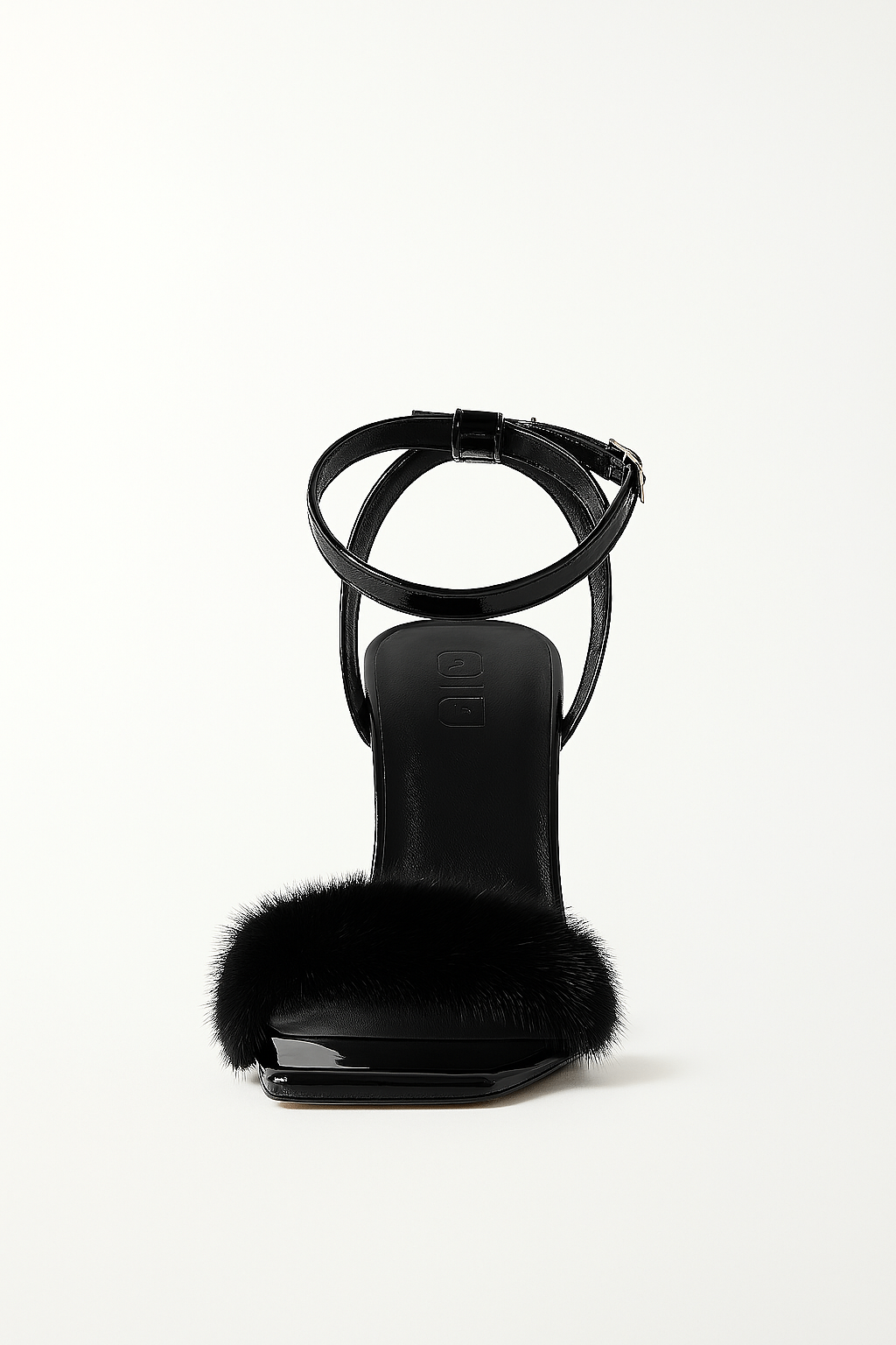 Night-Out Black Heels with Fur