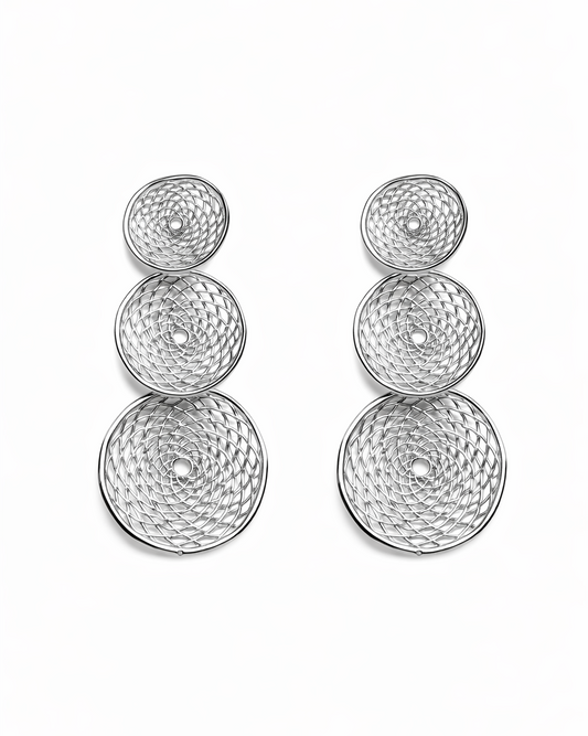 Layered Mesh Drop Earrings