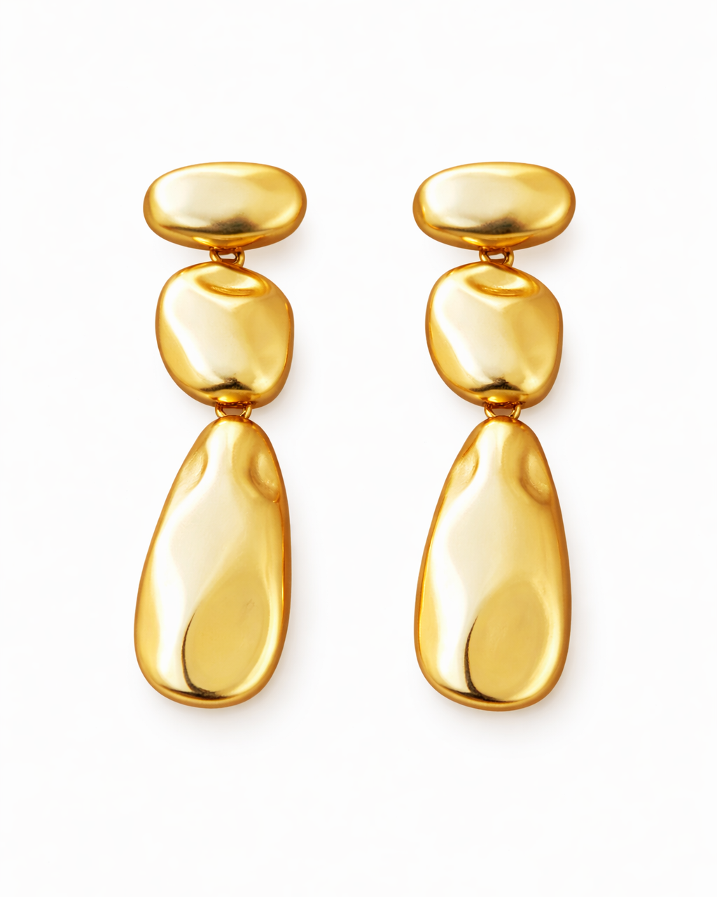 Fluid Drop Statement Earrings