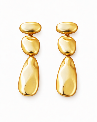 Fluid Drop Statement Earrings