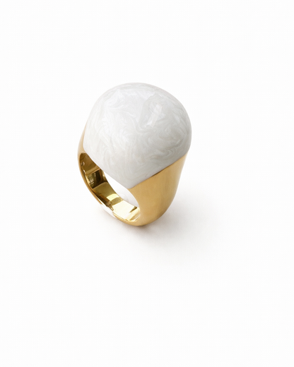 Ivory Sculptural Gold Minimalist Ring