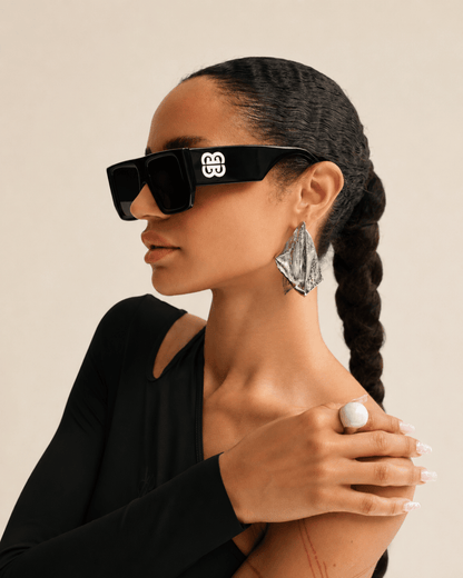Black Rectangle Sunglasses