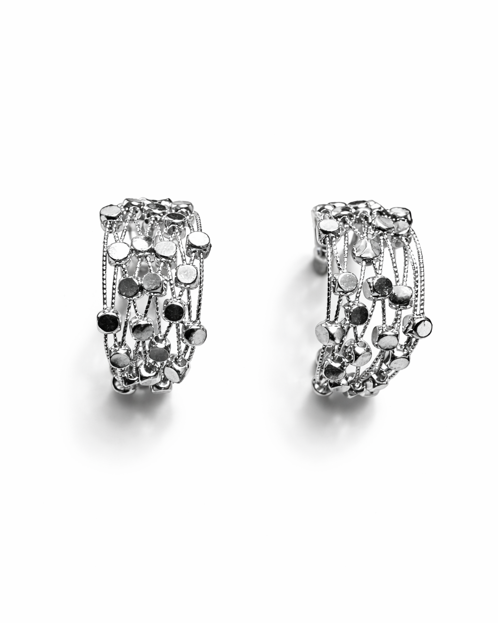 Layered Chain Hoop Earrings