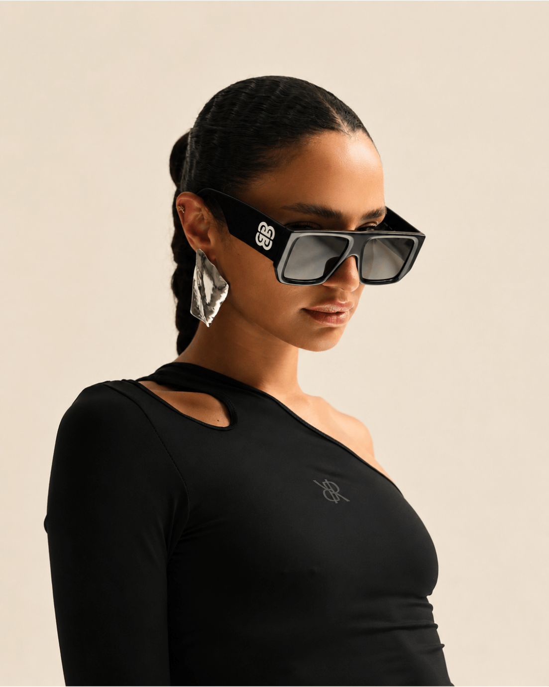 Black Rectangle Sunglasses