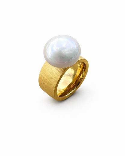 Pearl Dome Statement Ring for Women