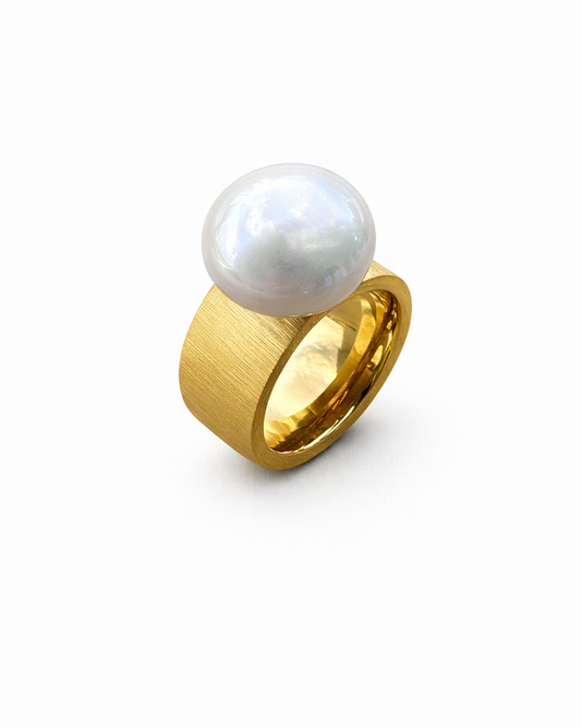 Pearl Dome Statement Ring for Women
