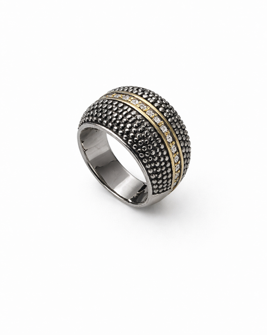 Textured Band Statement Ring for Women