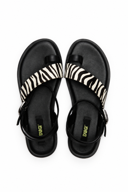 Zebra Strap Sandals