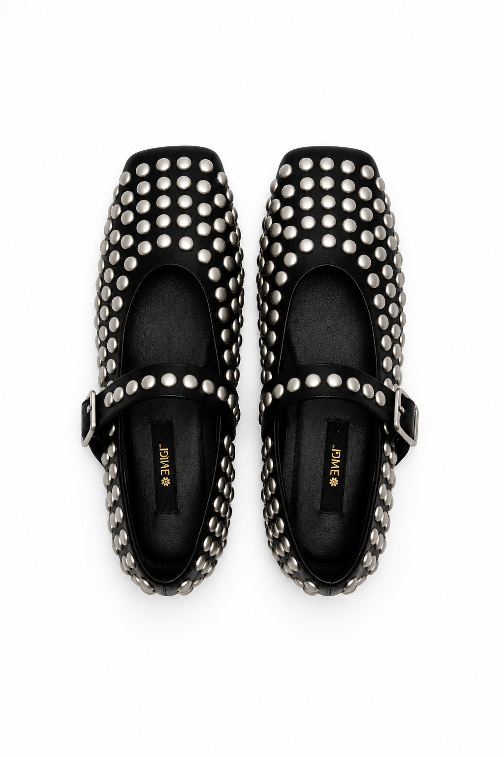 Studded Mary Jane Flats