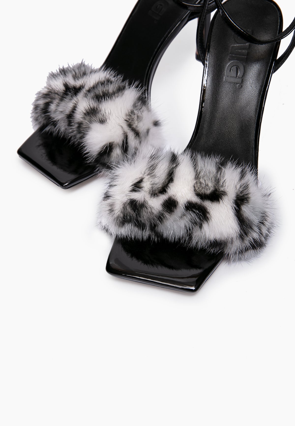 Monochrome Fur Heels
