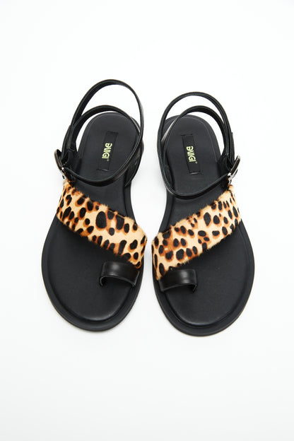 Leopard Toe Sandals
