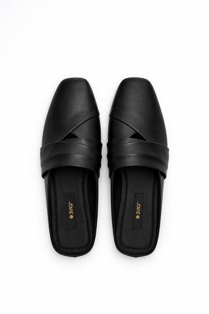 Black Minimal Mules