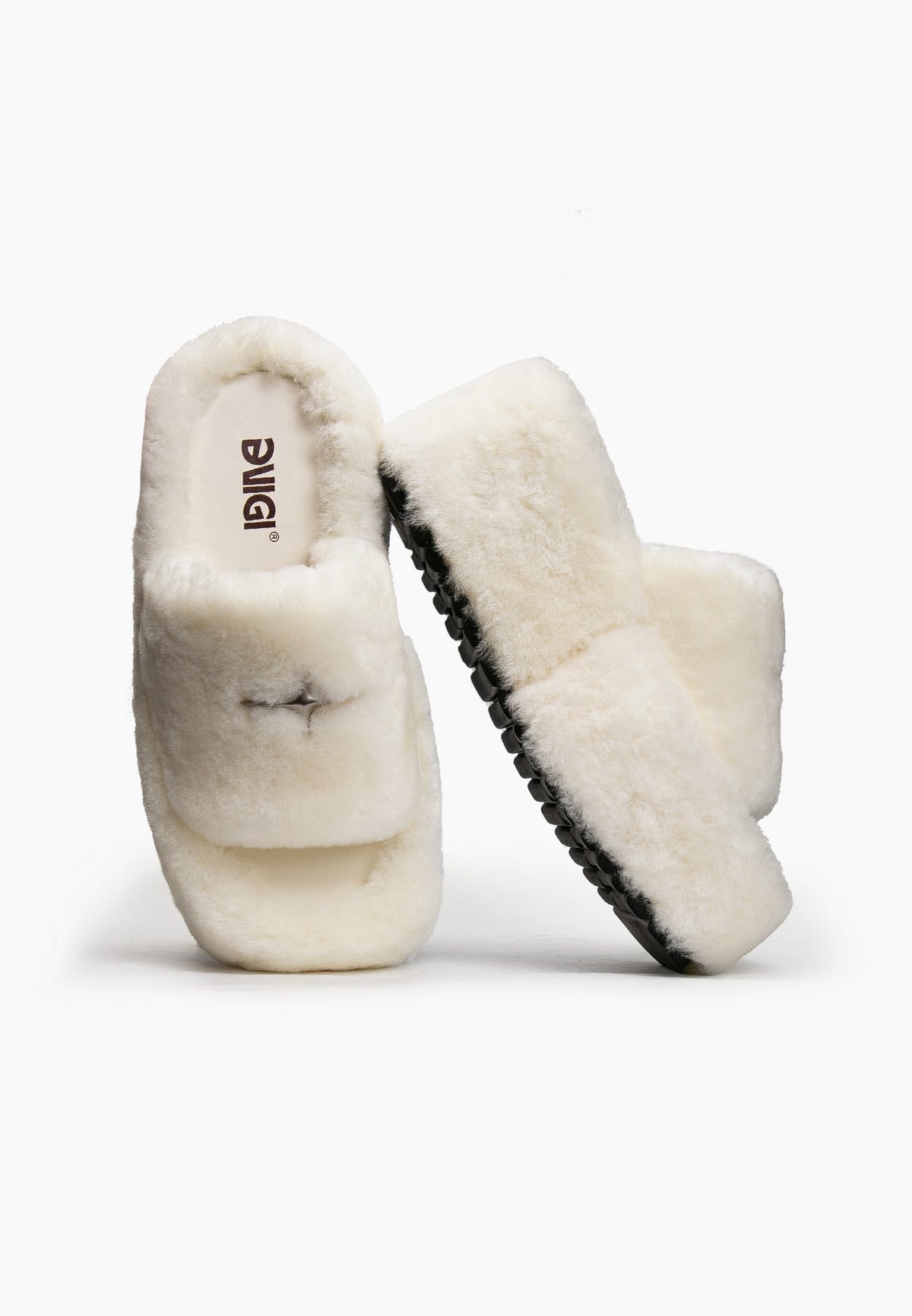 Ivory Fur Slippers