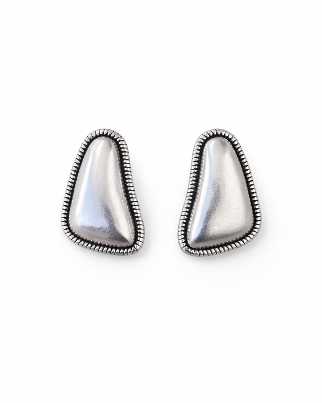 Textured Geometric Stud Earrings