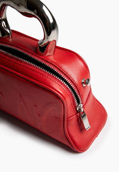 Red Sculptural Evening Bag