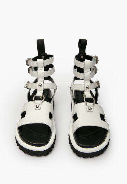 White Chain Sandals