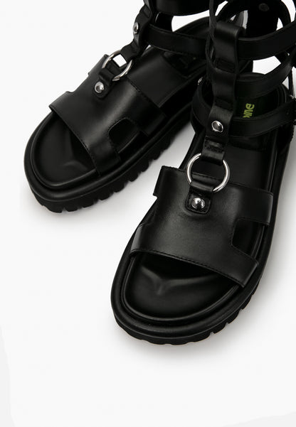 Black Chain Sandals