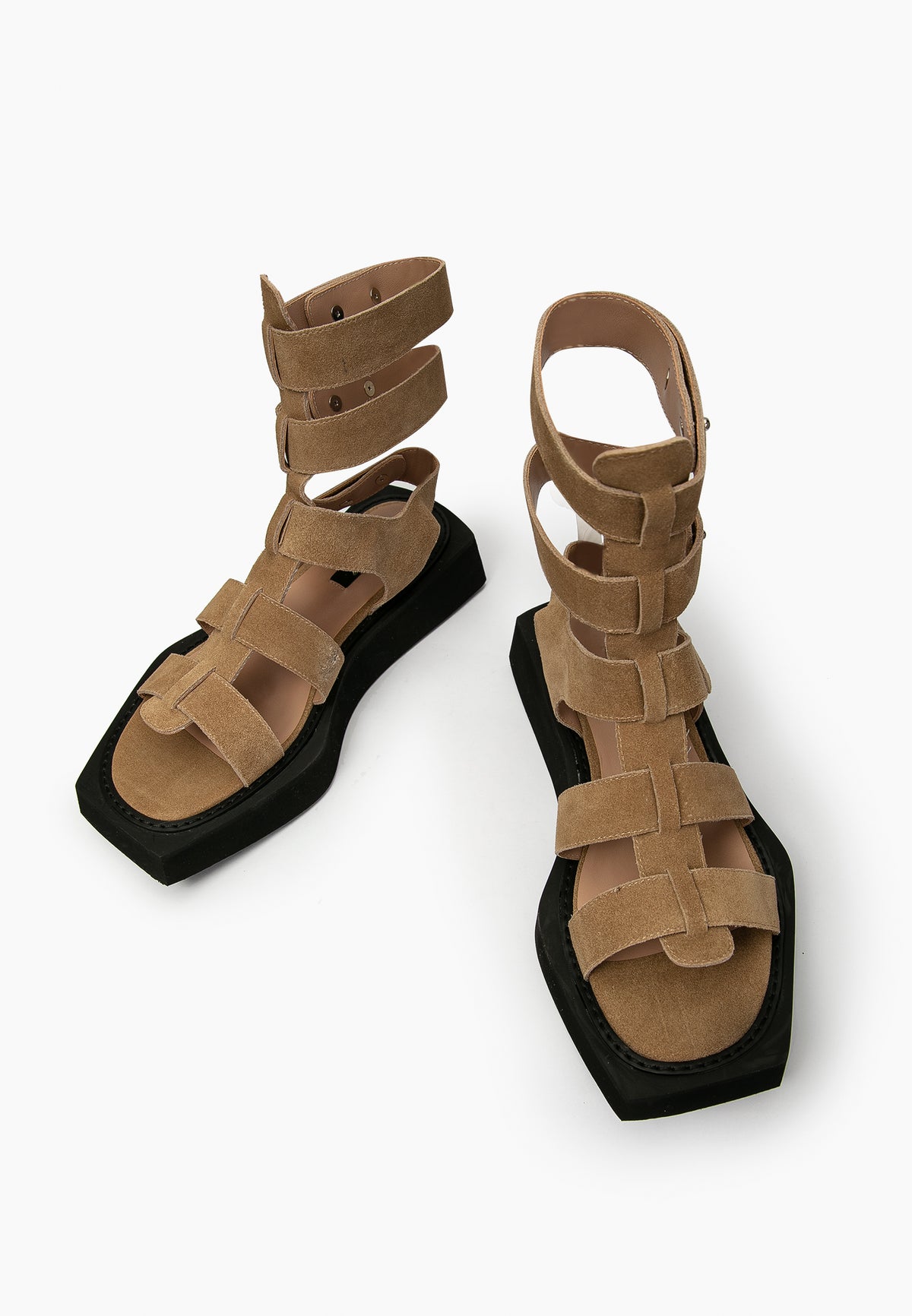 Beige Gladiator Sandals