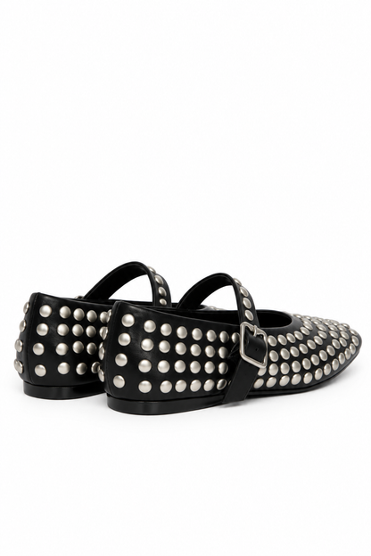 Studded Mary Jane Flats