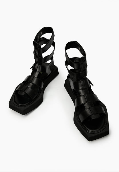 Black Gladiator Sandals