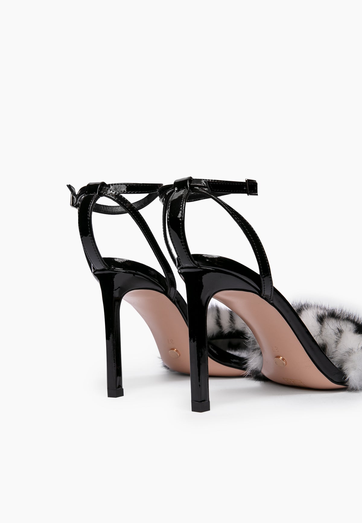 Monochrome Fur Heels