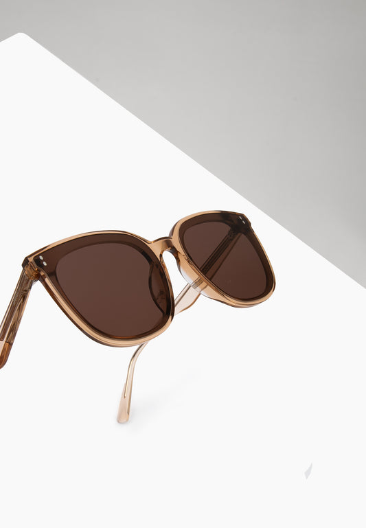 Champagne Rounded Square Sunglasses