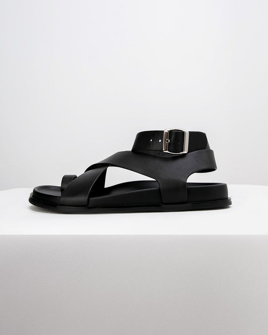 Black Wrapped Sandals