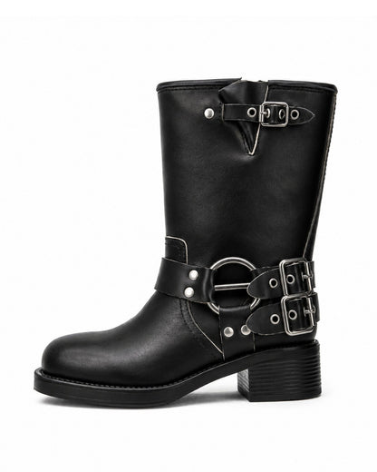 Black Harness Boots