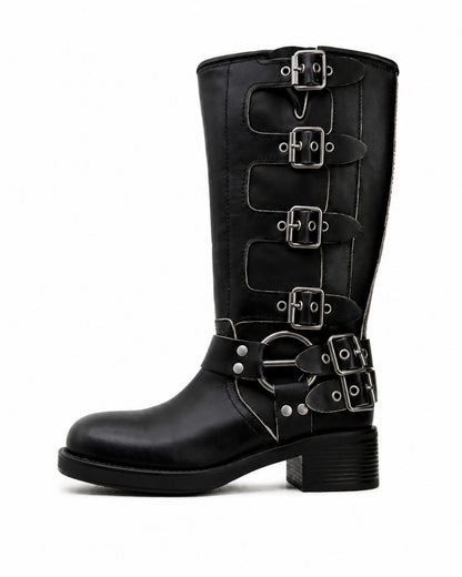 Black Strap Boots