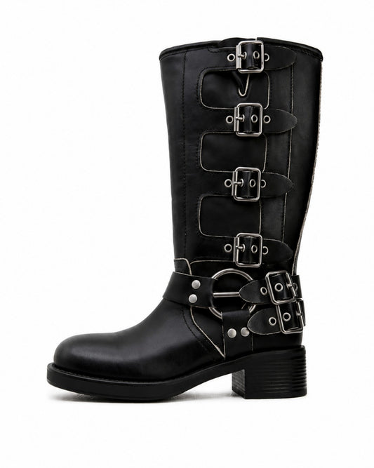 Black Strap Boots