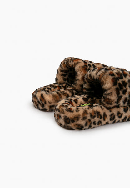 Leopard Fur Slippers
