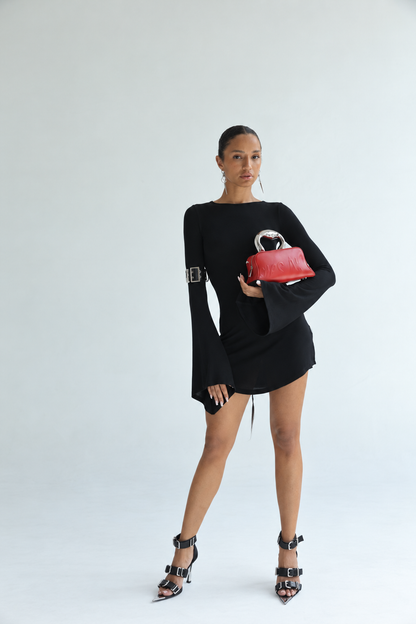Red Sculptural Evening Bag