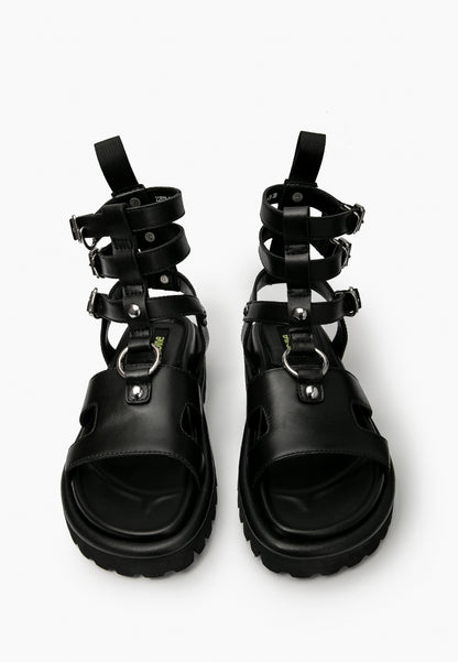 Black Chain Sandals