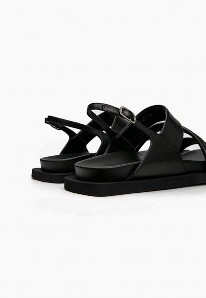 Black Minimal Sandals
