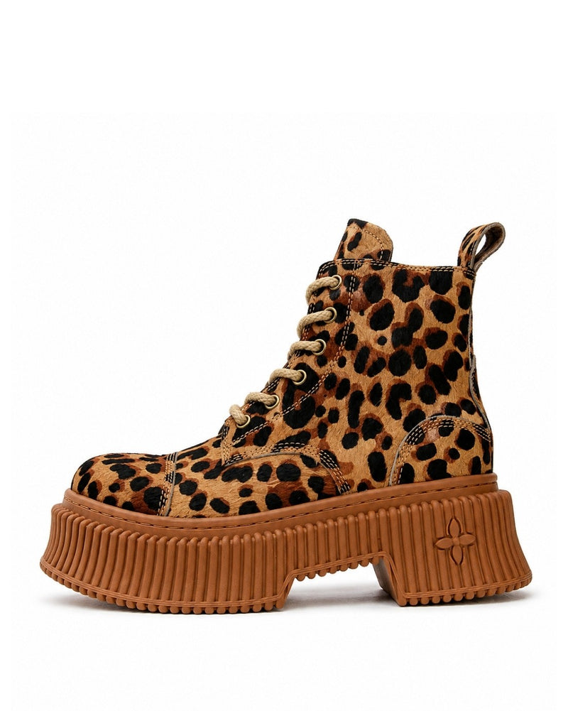 Leopard Platform Boots