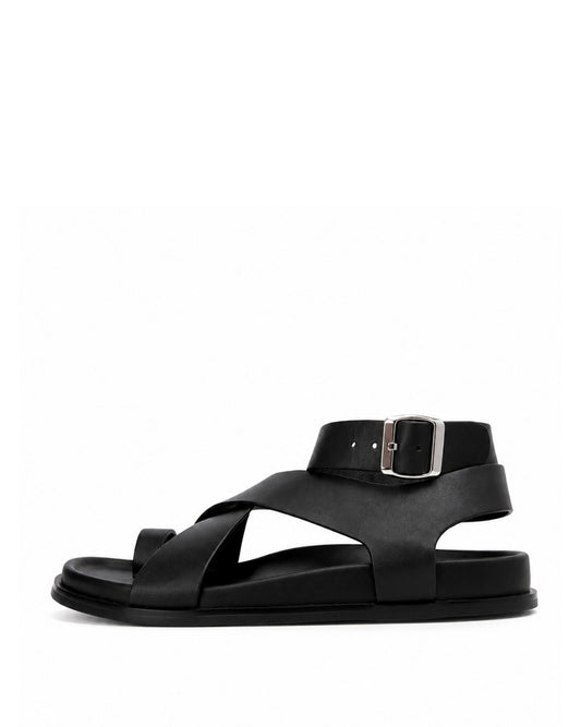 Black Wrapped Sandals