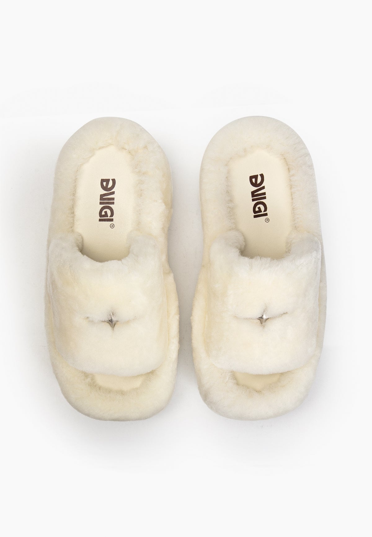 Ivory Fur Slippers