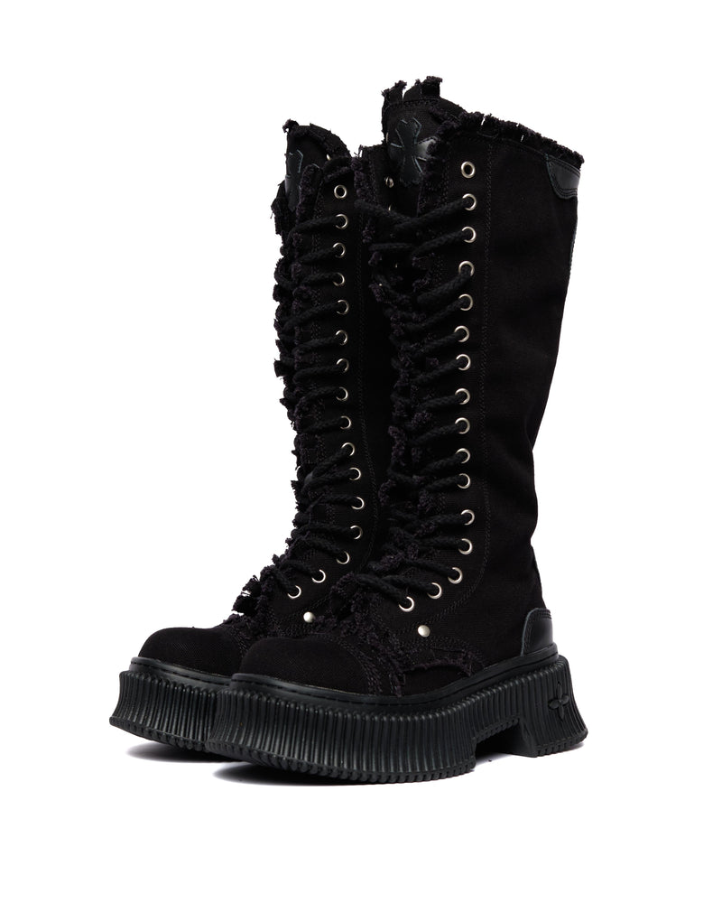 Black Canvas Boots