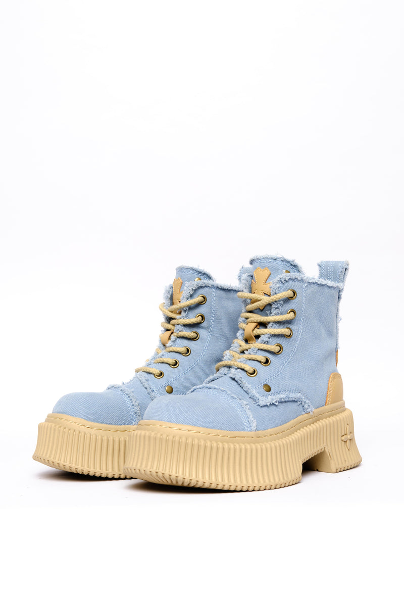 Denim Platform Boots