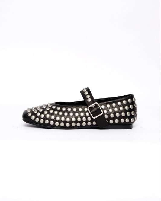 Studded Mary Jane Flats