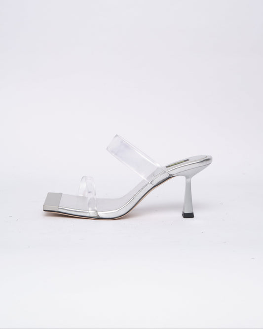 Silver Clear Heels