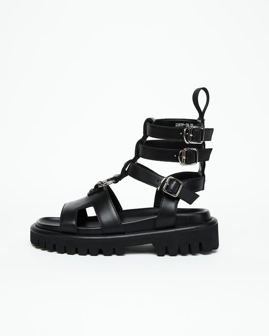 Black Chain Sandals
