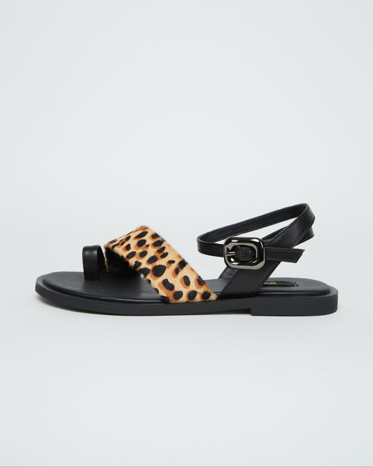 Leopard Toe Sandals