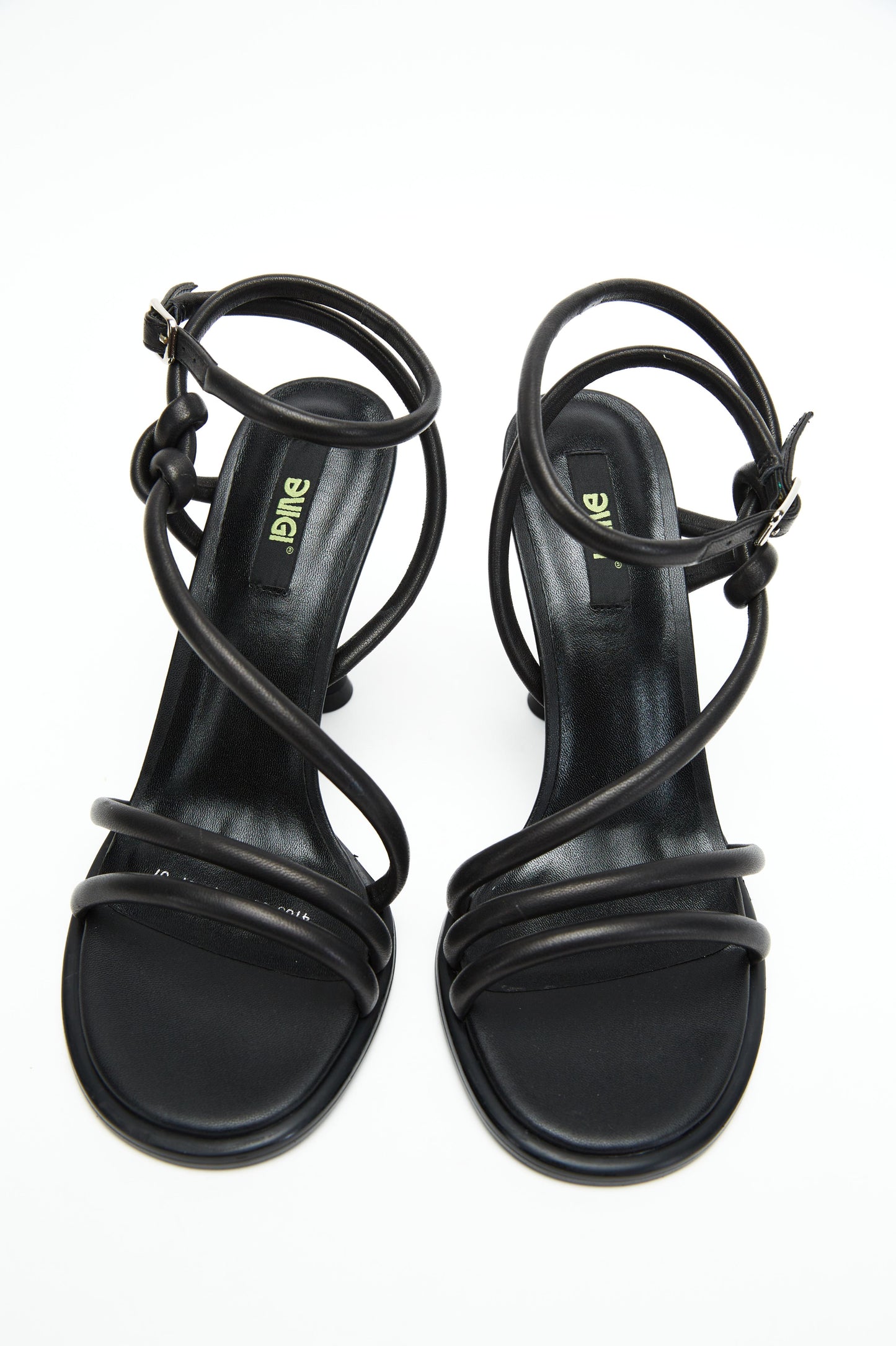 Evening Black Strappy Heels