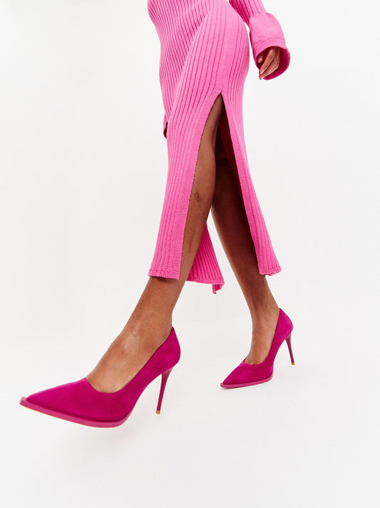 Pink Suede Heels