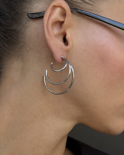 Triple Layer Hoop Earrings