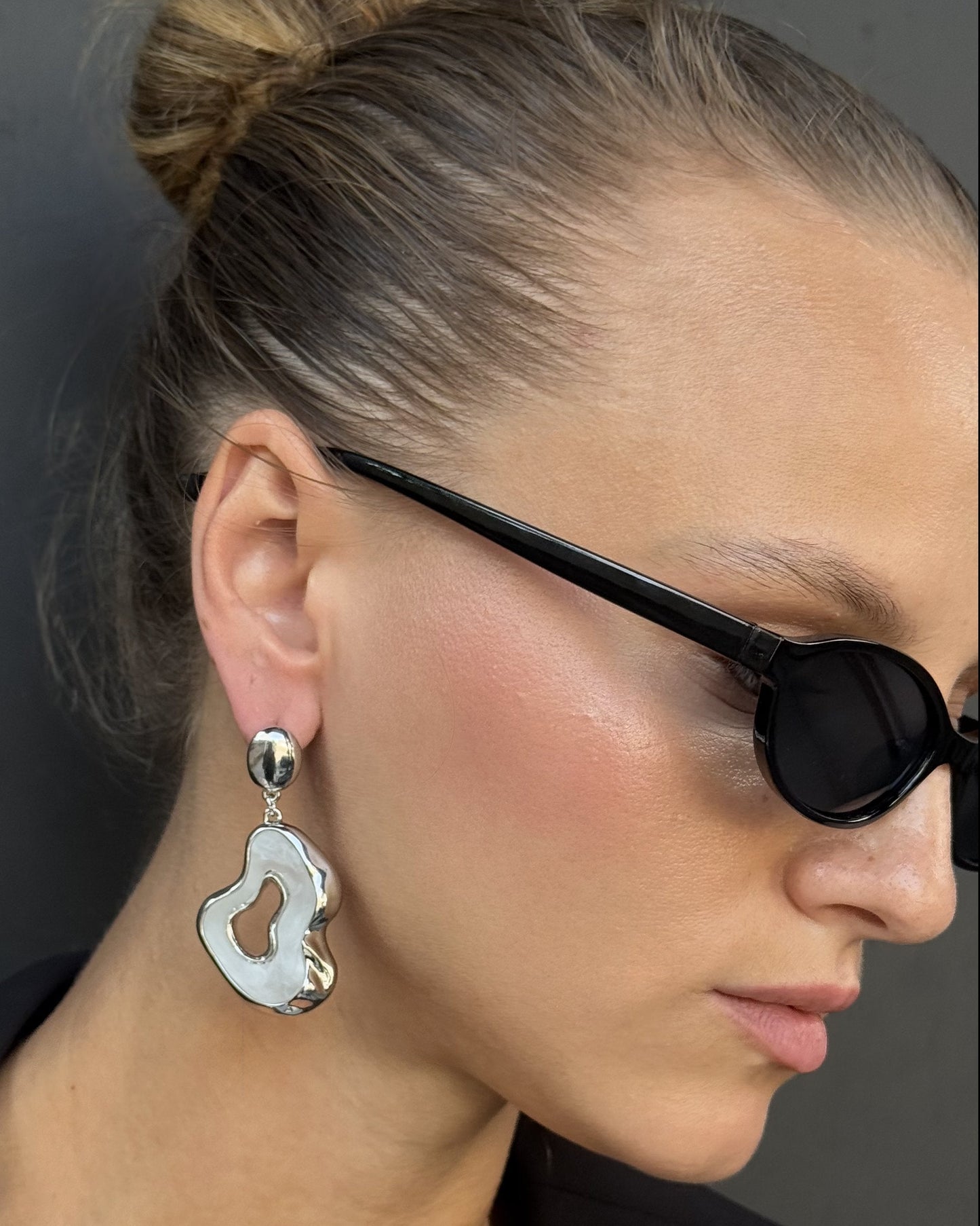 Abstract Shell Drop Earrings