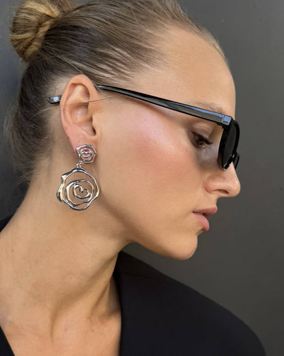 Abstract Heart Drop Earrings