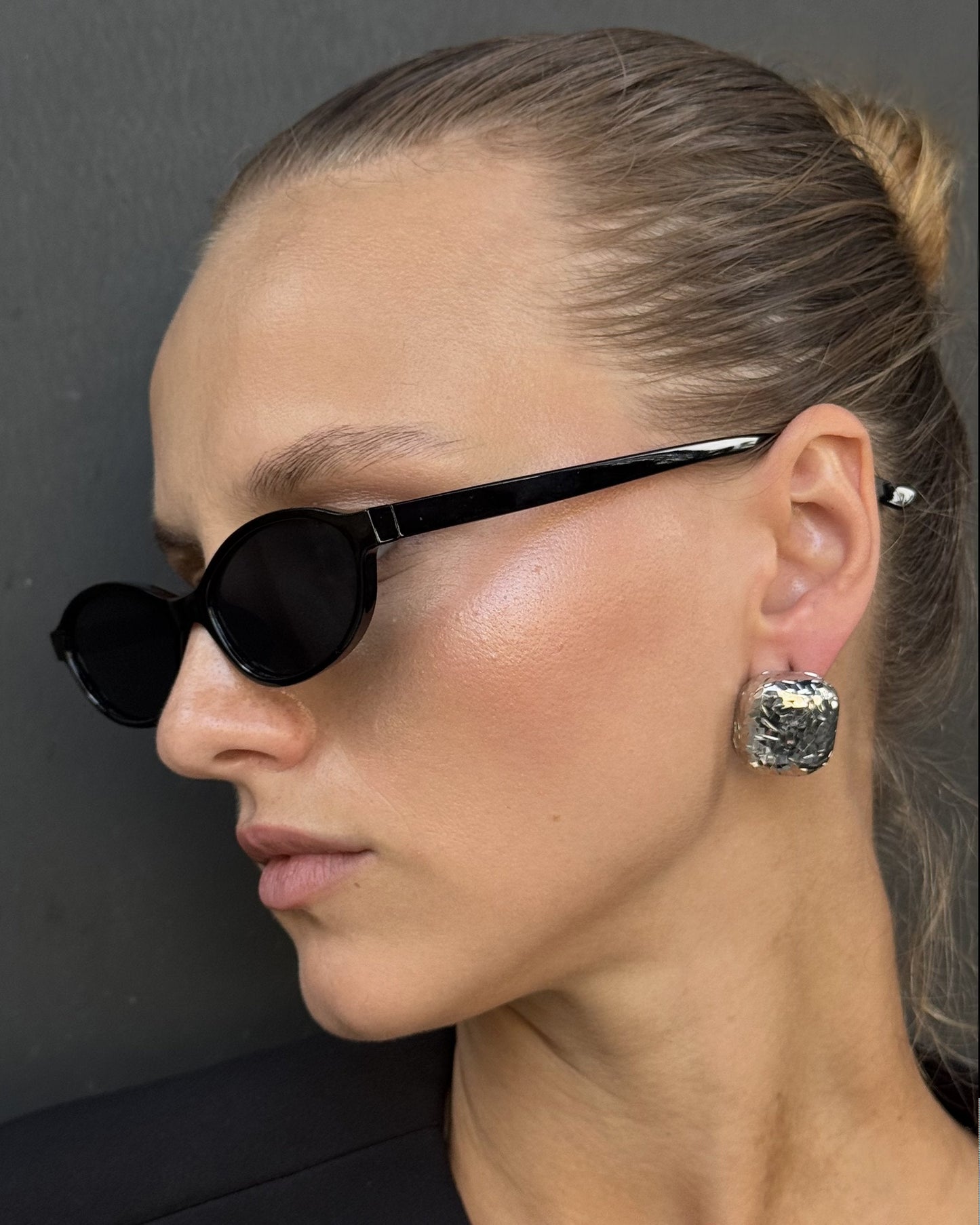 Hammered Dome Stud Earrings